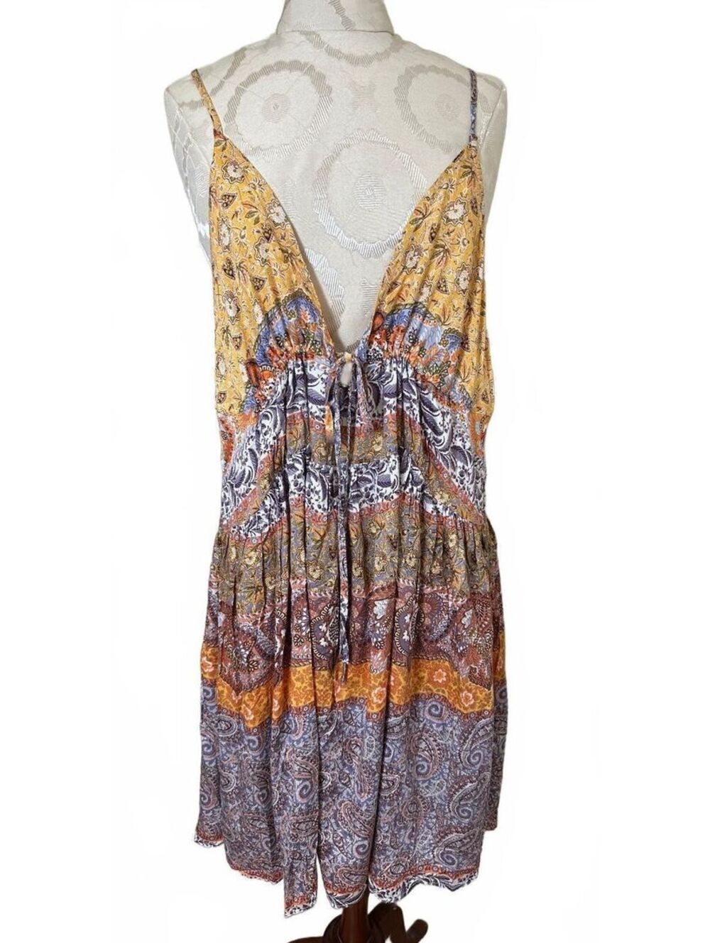 New Cupshe Bohemian Style Multi-Color Patterned Sleeveless Dress Size XL